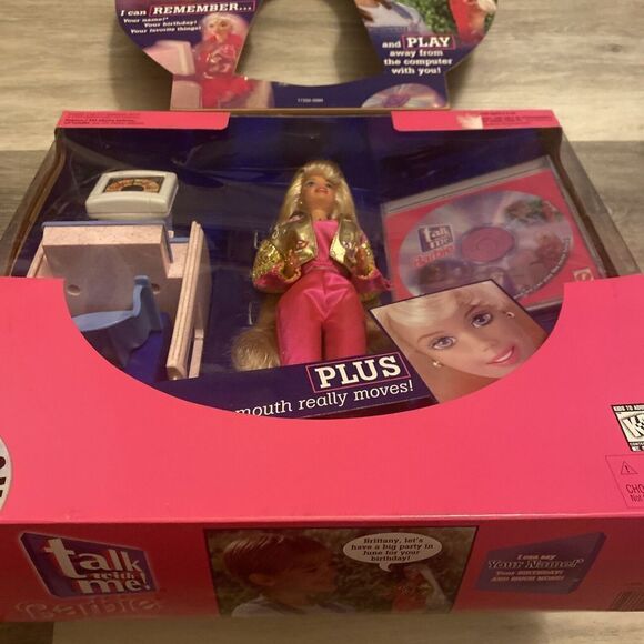 Barbie Talk with Me Doll W Cd ROM & More! 1997 Mattel New - Picture 6 of 11